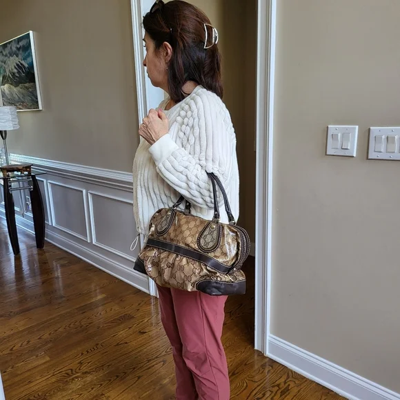 GUCCI GG Crystal Hand Bag Coated Canvas..Authentic..w/COA - Picture 17 of 17